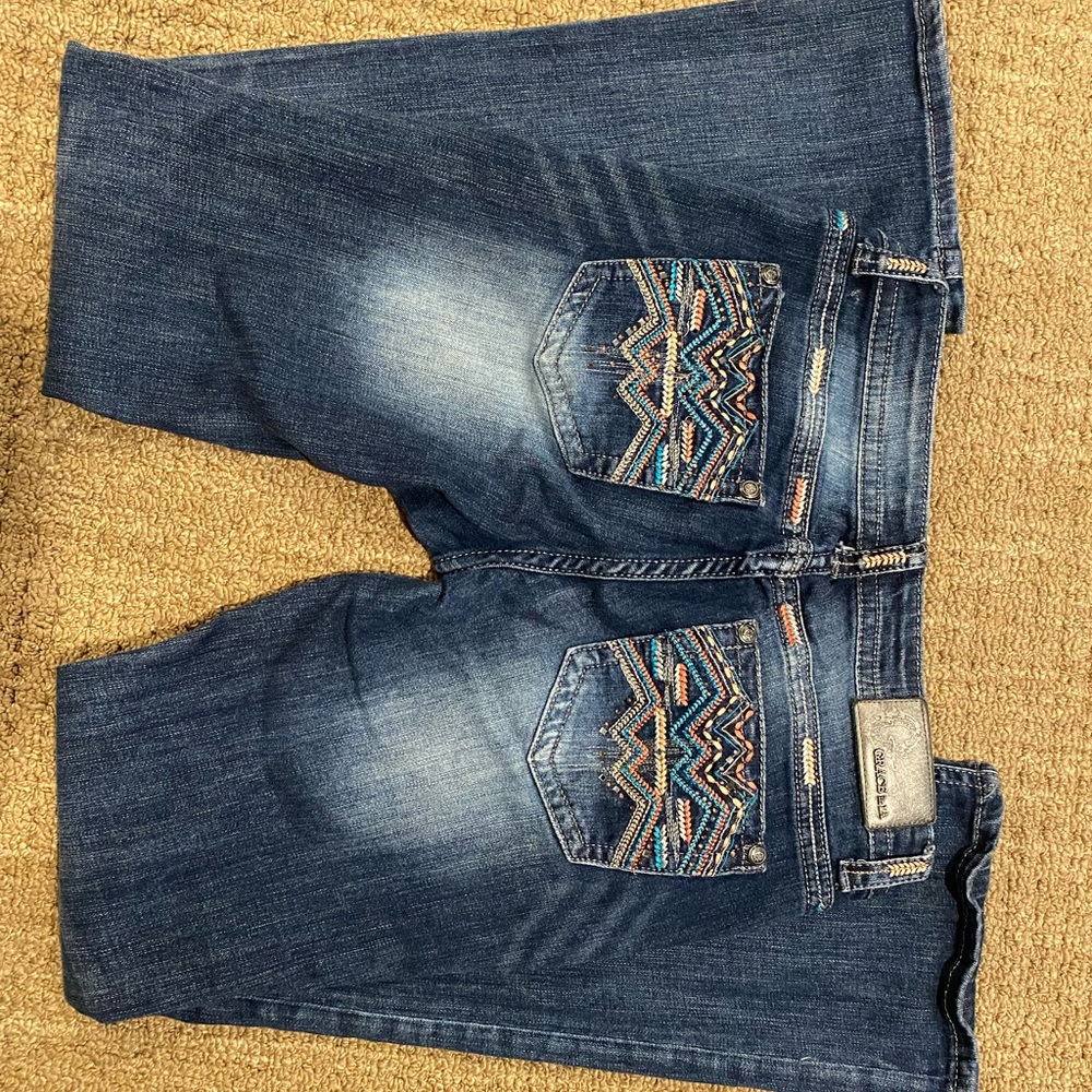 Women’s Size 29 Grace in L.A. Western Jeans Embroidered